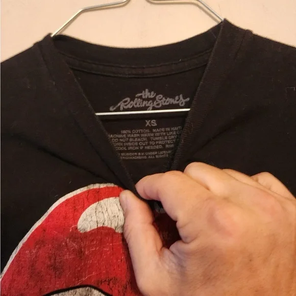 ROLLING STONES '89 T SHIRT Band Concert Retro Tongue Logo mens xs - Picture 2 of 3